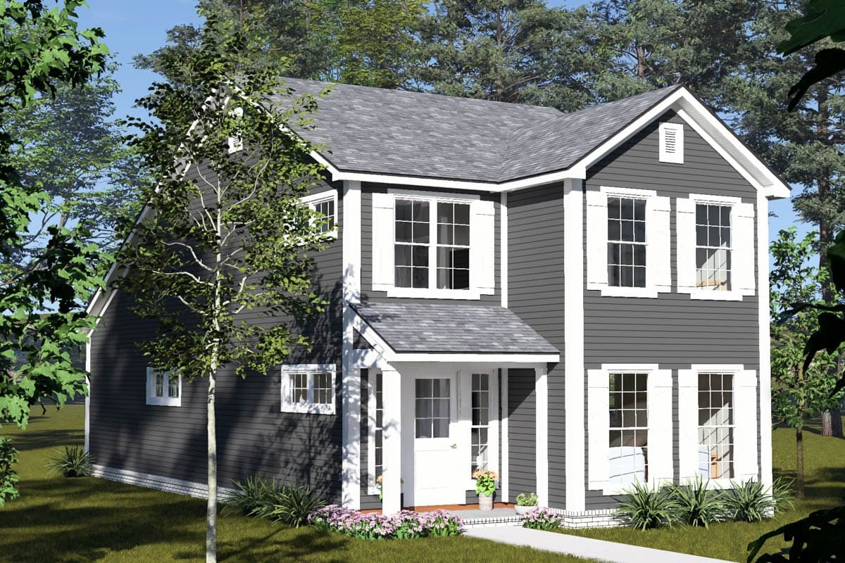 Plan 52559WM: Three-Bedroom Farmhouse House Plan with Versatile Loft Space - Image #3 - Country, Farmhouse, Traditional