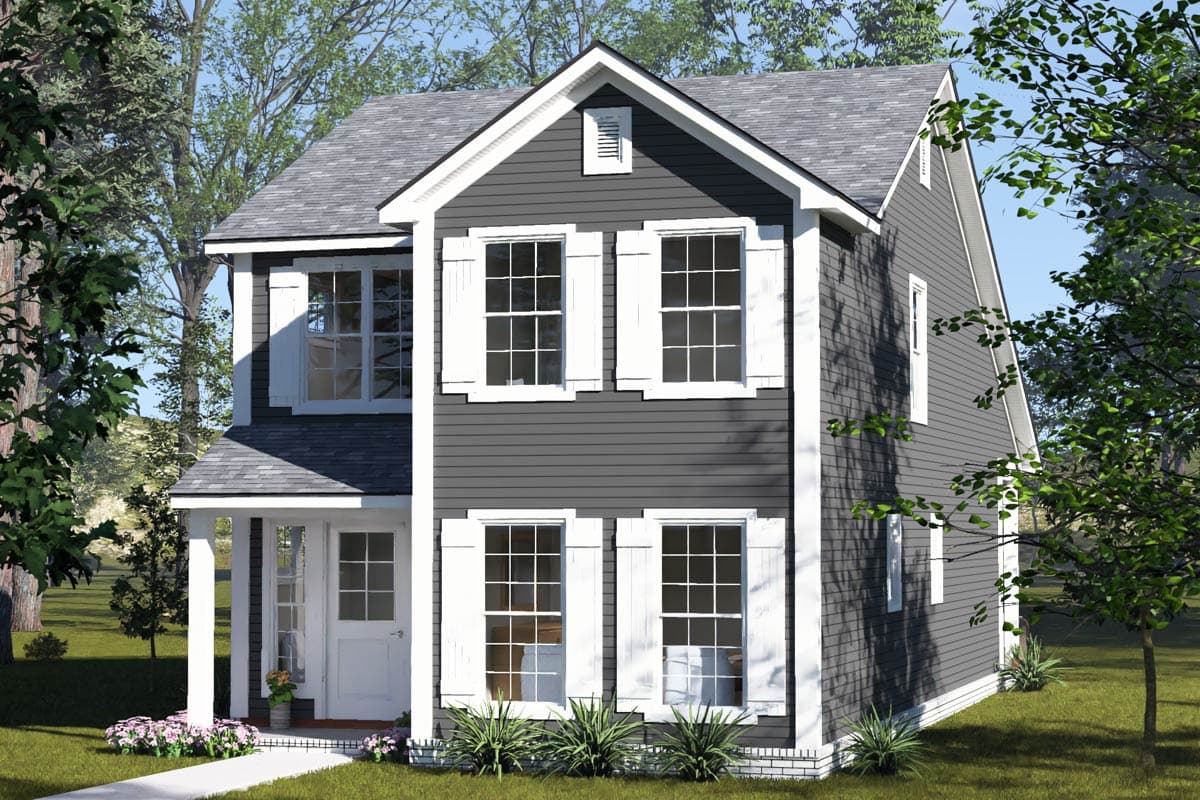 Plan 52559WM: Three-Bedroom Farmhouse House Plan with Versatile Loft Space - Image #4 - Country, Farmhouse, Traditional