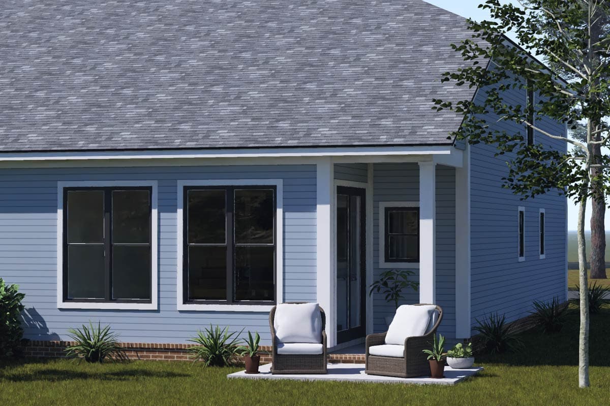 Plan 52560WM: Traditional Three Bedroom Duplex House Plan with Split Bedroom Layout - Image #6 - Traditional