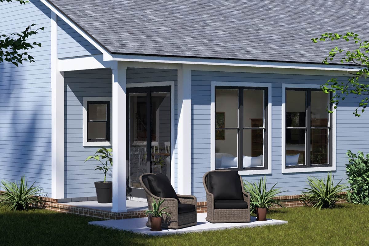 Plan 52560WM: Traditional Three Bedroom Duplex House Plan with Split Bedroom Layout - Image #5 - Traditional