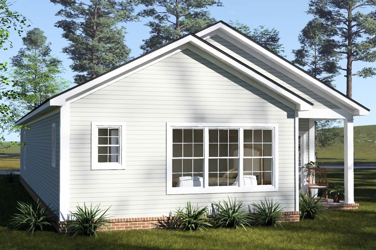 Plan 52561WM: Charming Three Bedroom Cottage House Plan with Attached One Car Garage - Image #5 - Cottage, Craftsman, Ranch, Traditional