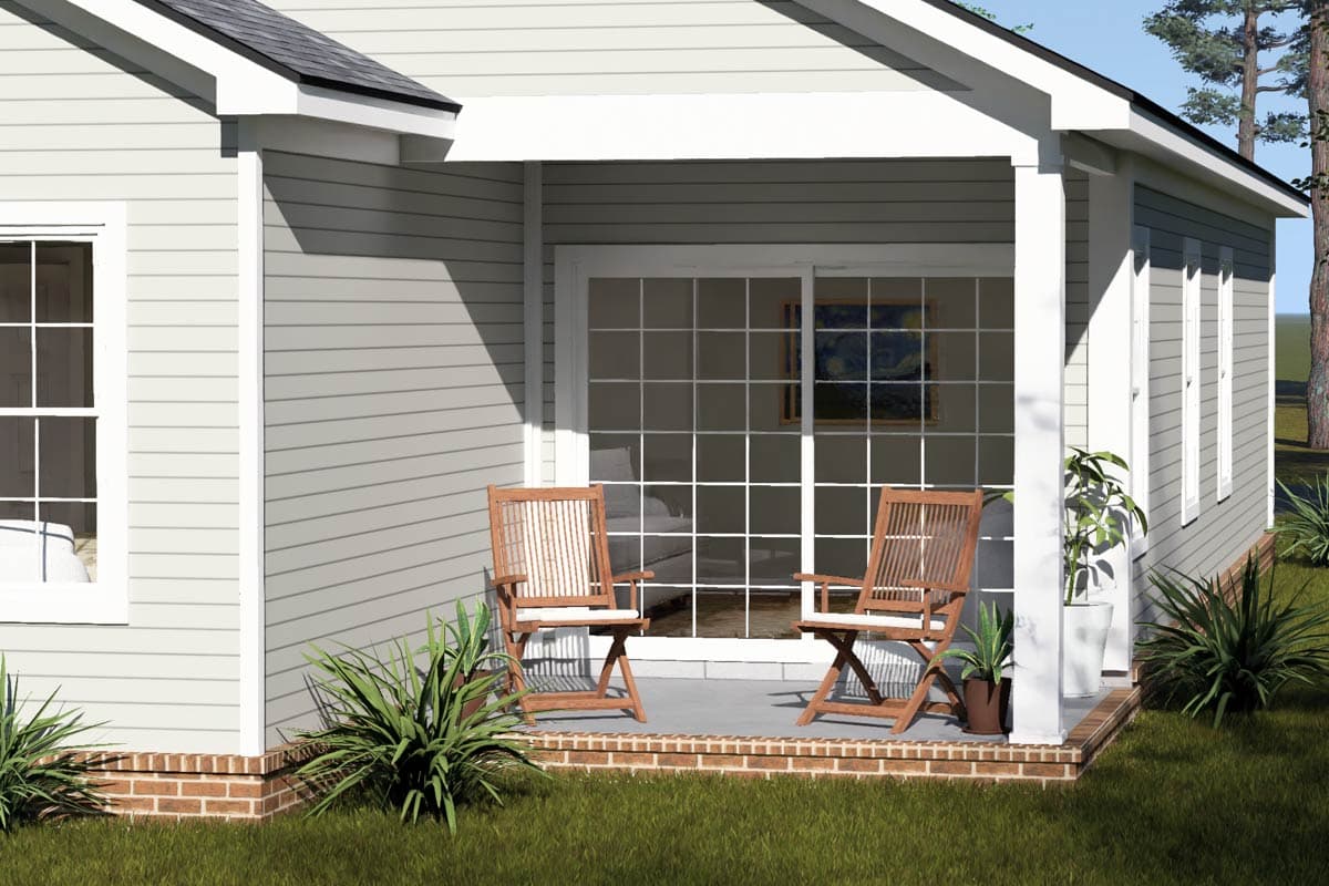 Plan 52561WM: Charming Three Bedroom Cottage House Plan with Attached One Car Garage - Image #7 - Cottage, Craftsman, Ranch, Traditional