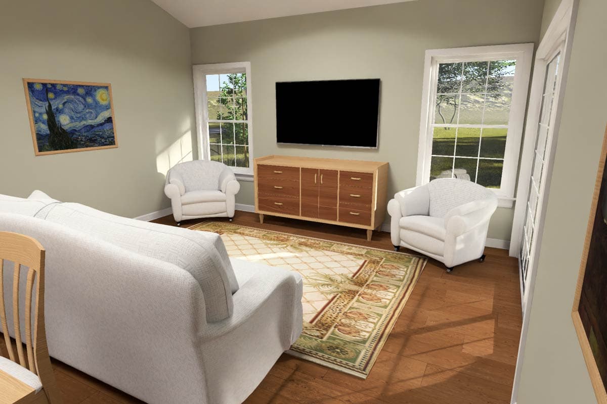 Plan 52561WM: Charming Three Bedroom Cottage House Plan with Attached One Car Garage - Image #12 - Cottage, Craftsman, Ranch, Traditional