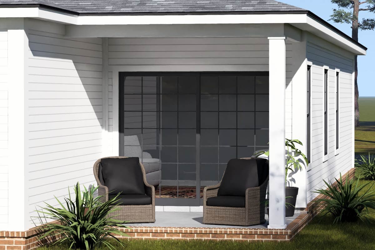 Plan 52562WM: Modern Three Bedroom House Plan with Efficient Layout and Attached Garage - Image #6 - Modern