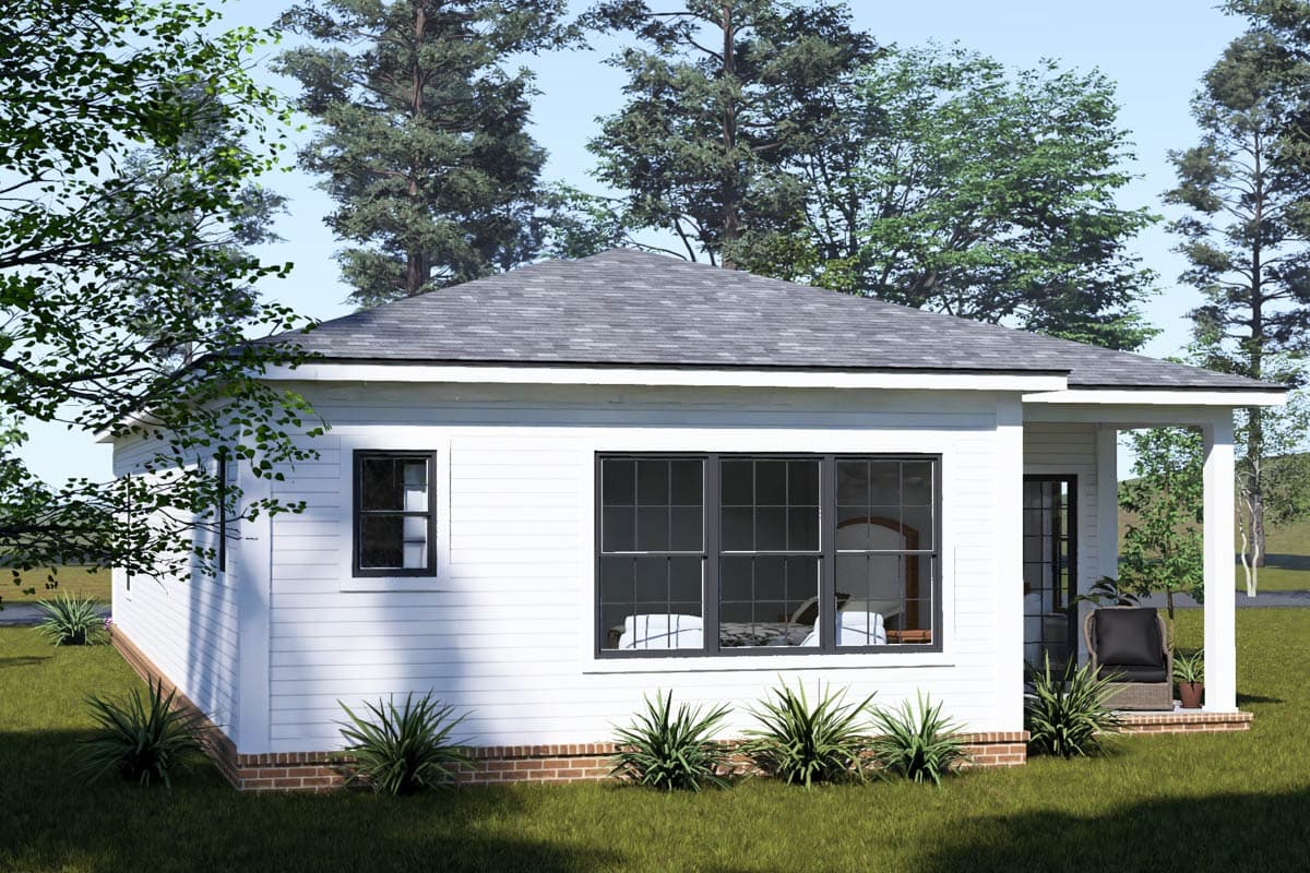 Plan 52562WM: Modern Three Bedroom House Plan with Efficient Layout and Attached Garage - Image #5 - Modern