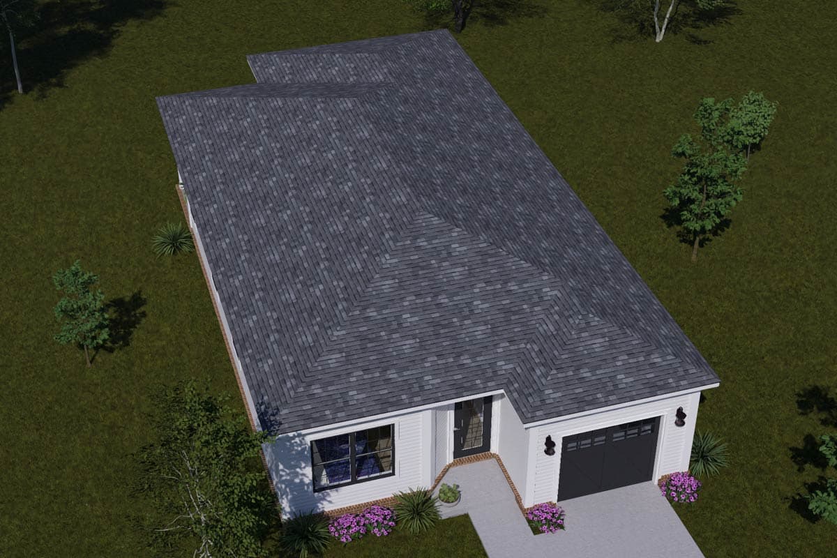 Plan 52562WM: Modern Three Bedroom House Plan with Efficient Layout and Attached Garage - Image #11 - Modern