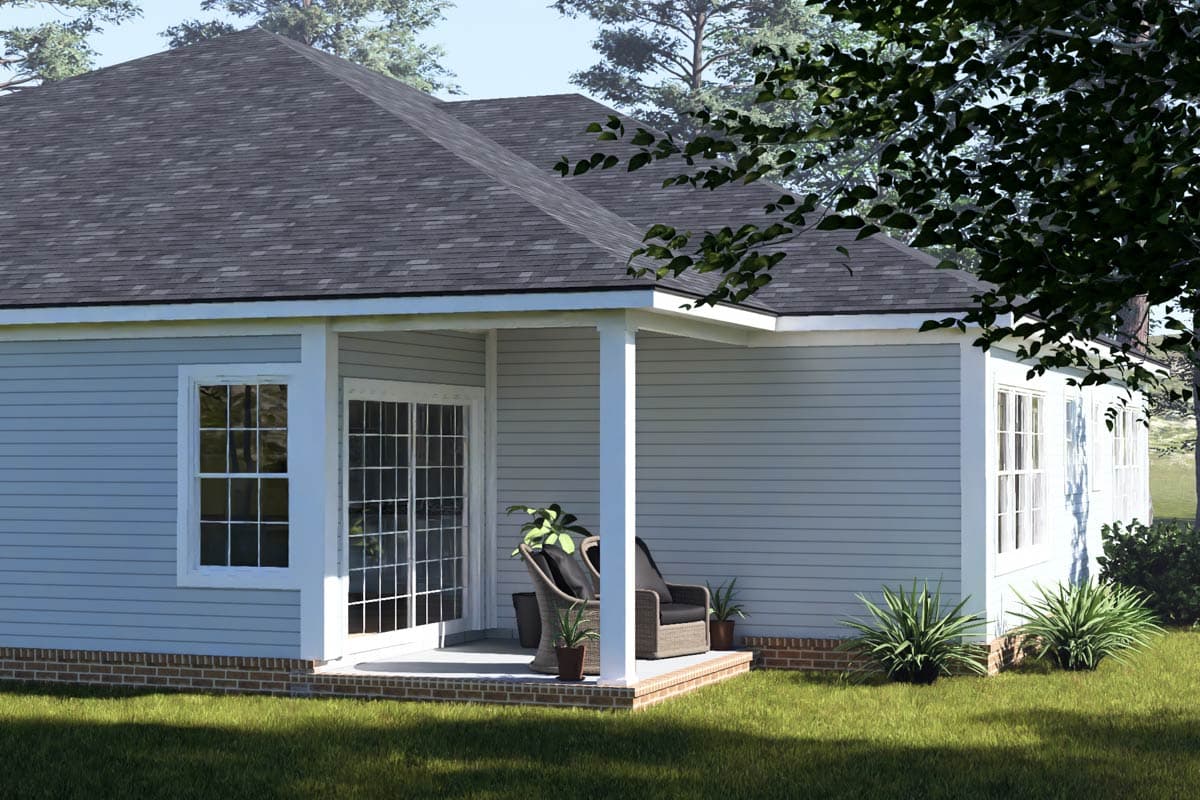 Plan 52563WM: Charming Country Duplex House Plan with Three Bedrooms and Attached Garages - Image #7 - Country, Traditional