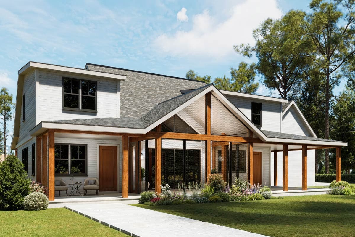 Plan 25961GE: Modern Farmhouse House Plan with 3 Bedrooms and Expansive Wraparound Porch - Image #5 - Modern Farmhouse, New American