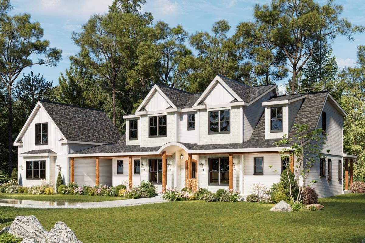 Plan 25961GE: Modern Farmhouse House Plan with 3 Bedrooms and Expansive Wraparound Porch - Image #3 - Modern Farmhouse, New American
