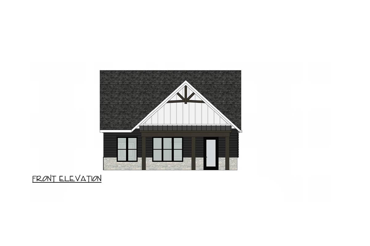 Plan 420194WNT: Charming Craftsman Cottage House Plan with Flexible Two or Three Bedrooms - Image #2 - Cabin, Cottage, Country, Craftsman