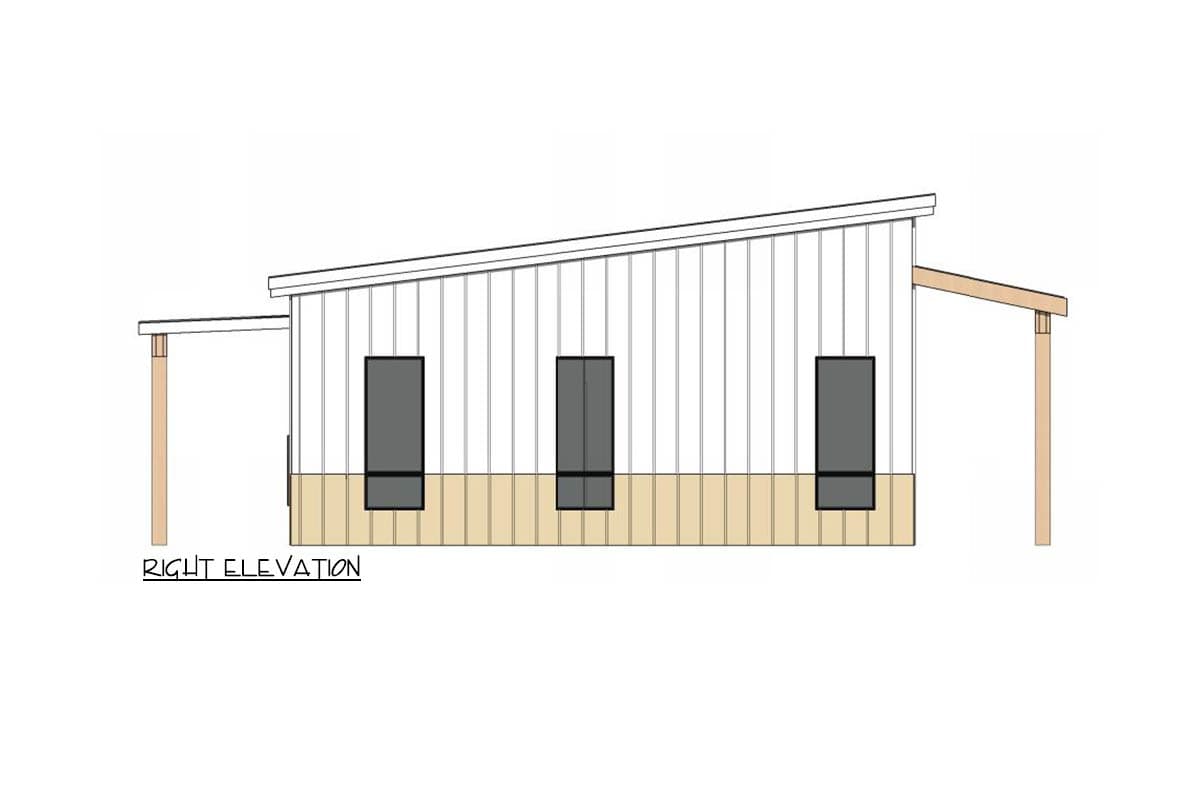 Plan 420195WNT: Modern Barndominium House Plan with 2 to 3 Bedrooms - Image #5 - Barndominium, Modern, New American