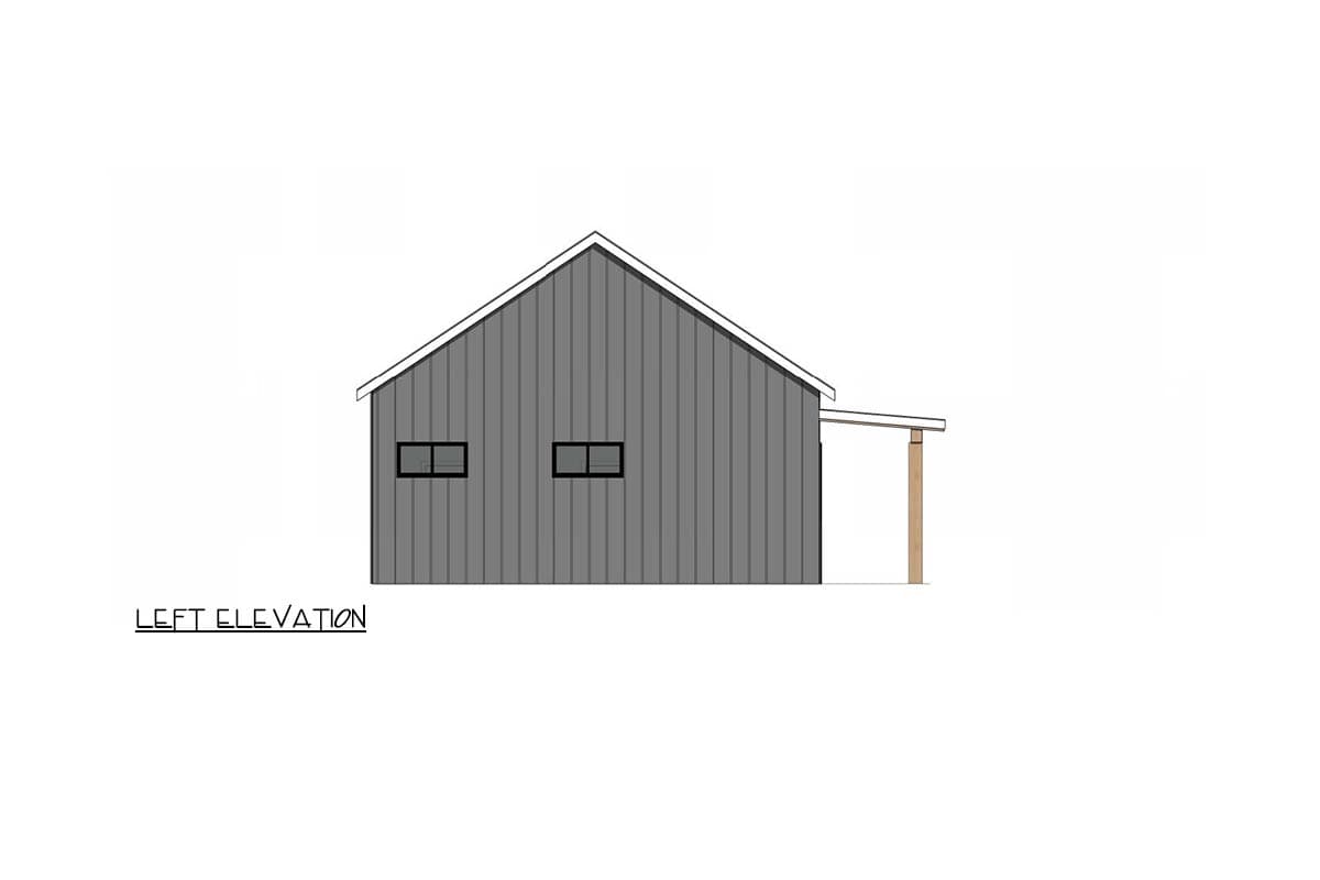 Plan 420197WNT: Compact New American Barndominium House Plan with Two-Car Garage - Image #5 - Barndominium, Country, New American