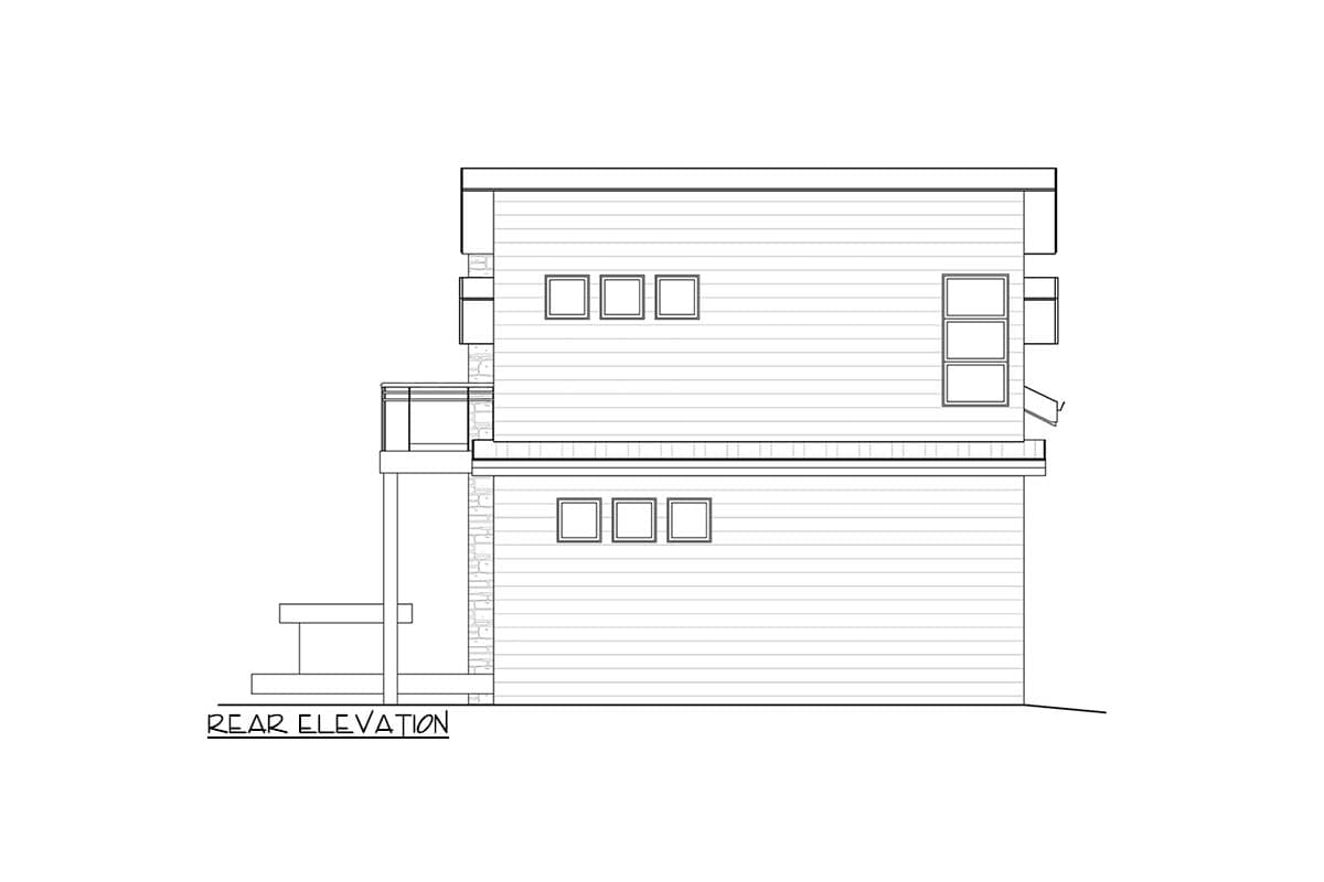 Plan 520037RKY: Contemporary Mountain Cabin House Plan with Three Bedrooms and Wraparound Porch - Image #5 - Cabin, Contemporary, Mountain, Northwest, Vacation