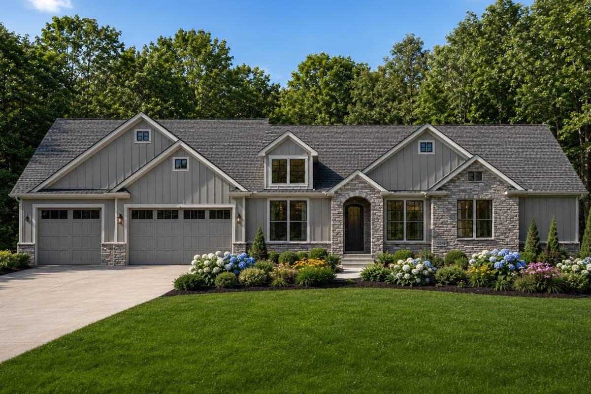 Plan 849108PGE: Spacious Farmhouse House Plan with Split Bedrooms and Optional Basement Expansion - Image #2 - Country, Craftsman, Farmhouse, Ranch, Traditional