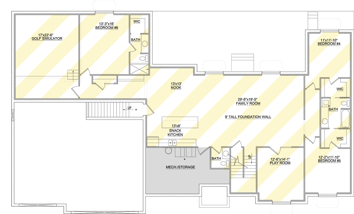 Plan 849108PGE: Spacious Farmhouse House Plan with Split Bedrooms and Optional Basement Expansion - Floor Plan - Image #4 - Country, Craftsman, Farmhouse, Ranch, Traditional