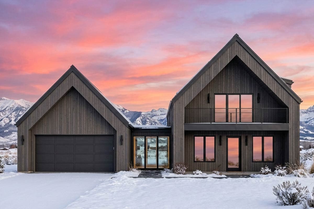 Plan 818209JSS: Modern Scandinavian Mountain House Plan with Three Bedrooms and Loft - Image #4 - Modern, Mountain, Scandinavian