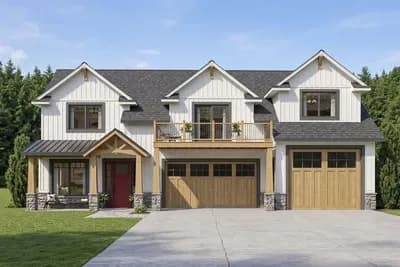 New American House Plan with RV Garage and Theatre Room