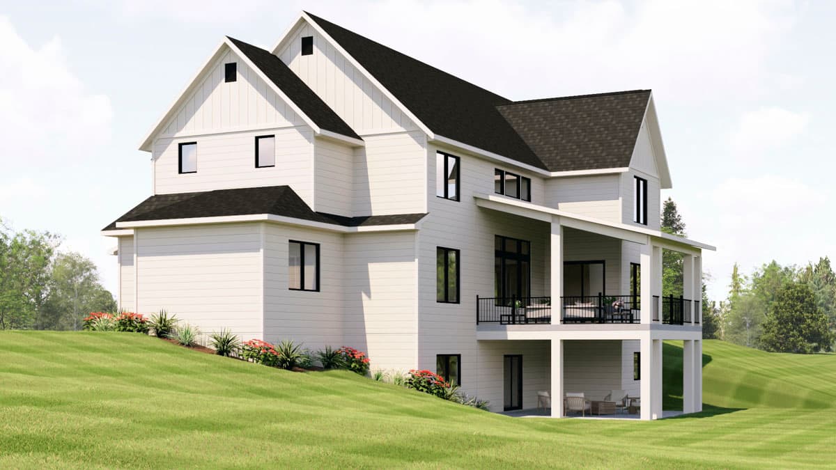 Plan 135445GRA: Modern Transitional House Plan with 5 Bedrooms and 4-Car Garage - Image #7 - Craftsman, Modern, New American, Transitional