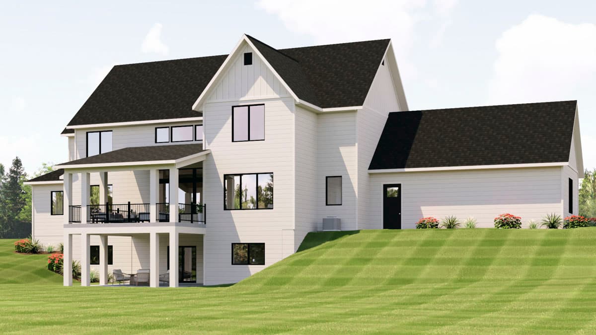 Plan 135445GRA: Modern Transitional House Plan with 5 Bedrooms and 4-Car Garage - Image #4 - Craftsman, Modern, New American, Transitional