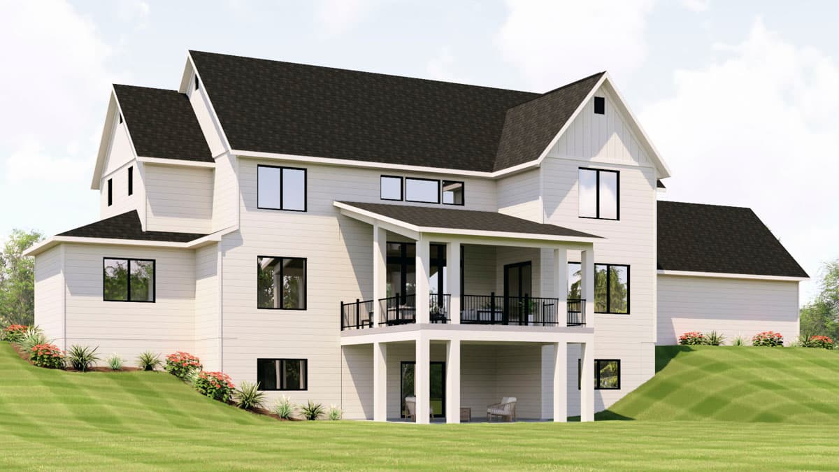 Plan 135445GRA: Modern Transitional House Plan with 5 Bedrooms and 4-Car Garage - Image #6 - Craftsman, Modern, New American, Transitional