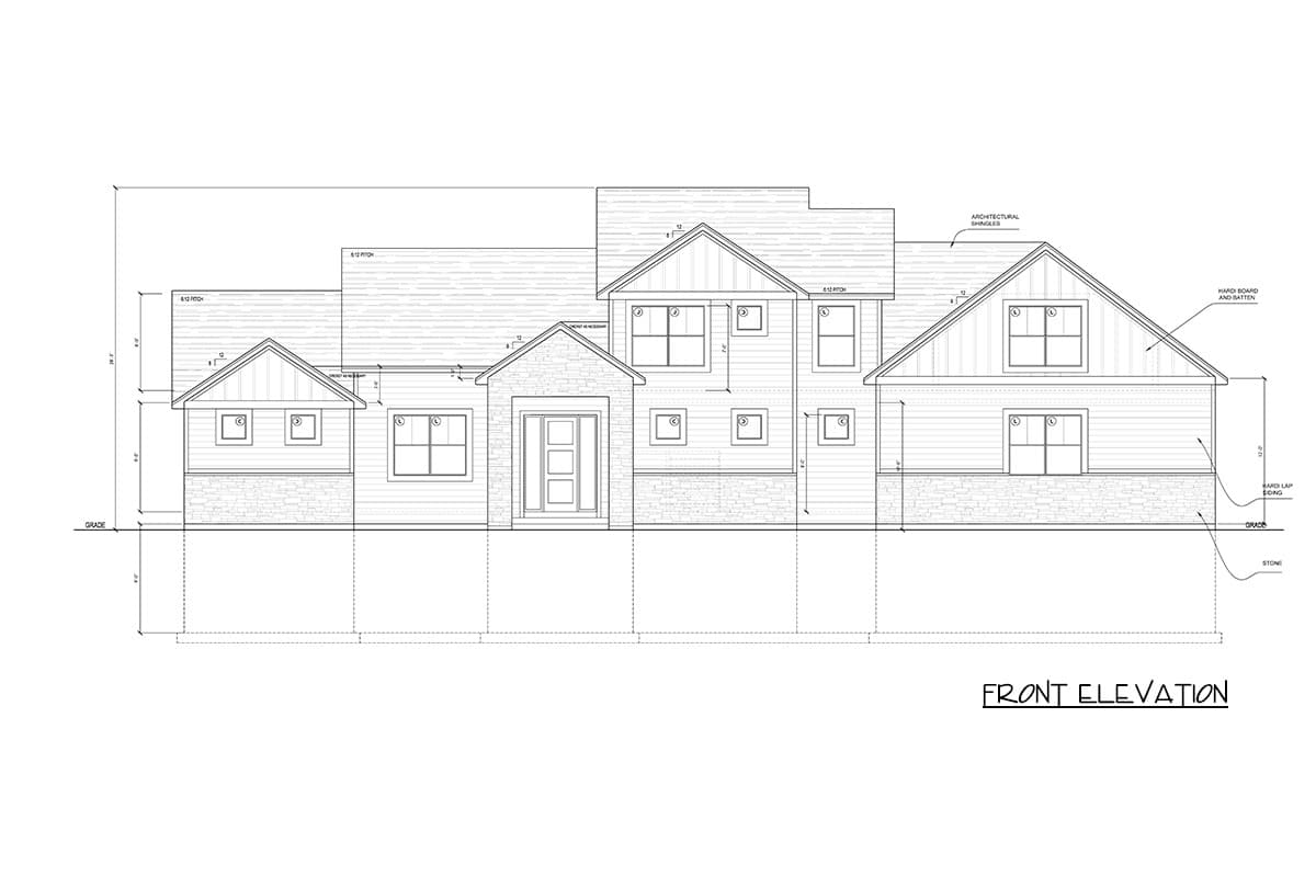 Plan 849110PGE: Farmhouse House Plan with Three Bedrooms and Three-Car Garage - Image #3 - Farmhouse, New American, Traditional