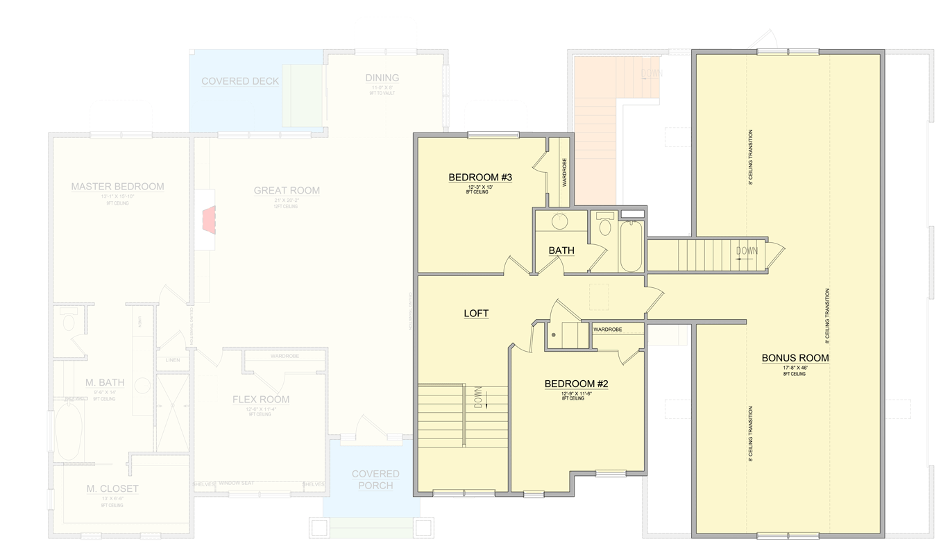 Plan 849110PGE: Farmhouse House Plan with Three Bedrooms and Three-Car Garage - Floor Plan - 2nd Level - Farmhouse, New American, Traditional