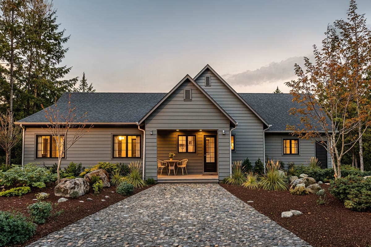 Plan 871041NST: Three Bedroom New American House Plan with Attached Garage - Image #3 - Country, Craftsman, Farmhouse, New American, Traditional