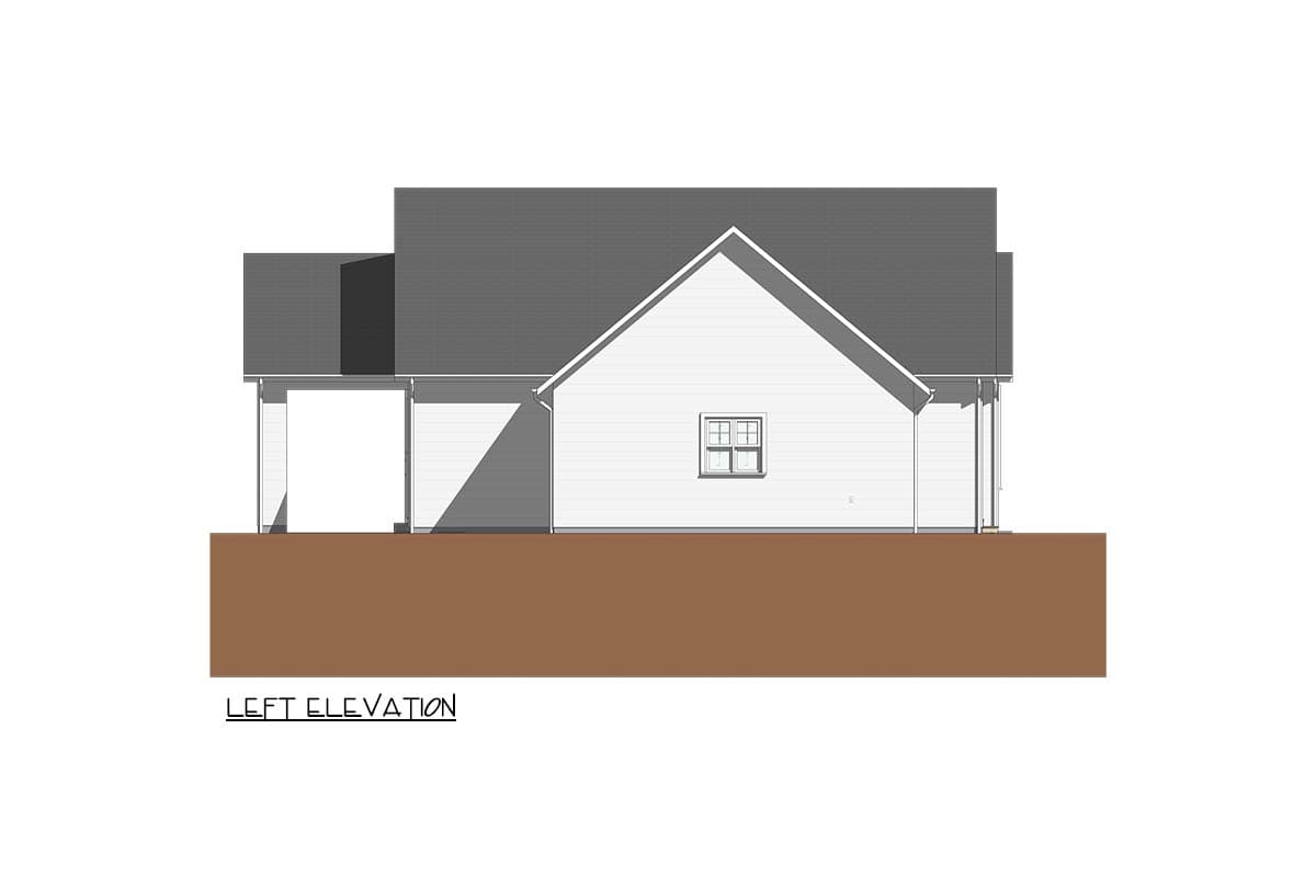 Plan 871041NST: Three Bedroom New American House Plan with Attached Garage - Image #10 - Country, Craftsman, Farmhouse, New American, Traditional