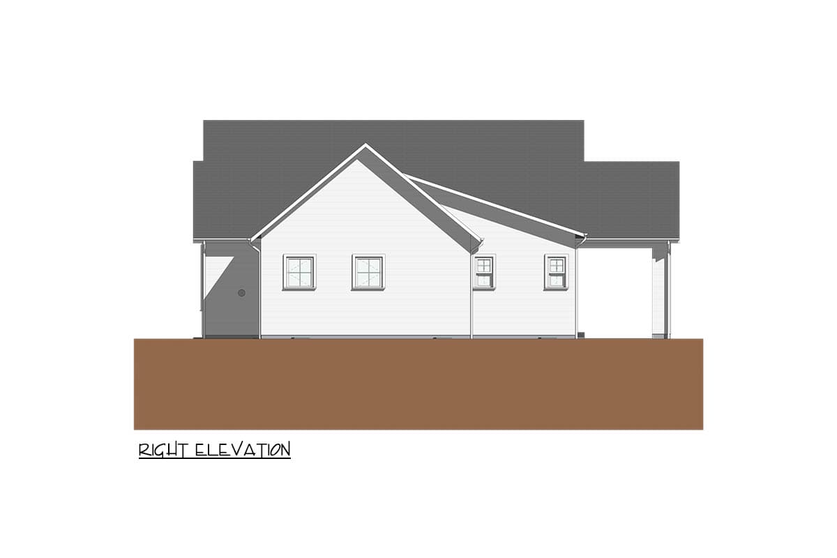 Plan 871041NST: Three Bedroom New American House Plan with Attached Garage - Image #12 - Country, Craftsman, Farmhouse, New American, Traditional