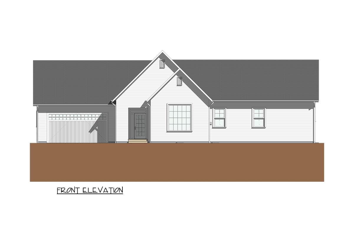 Plan 871041NST: Three Bedroom New American House Plan with Attached Garage - Image #9 - Country, Craftsman, Farmhouse, New American, Traditional