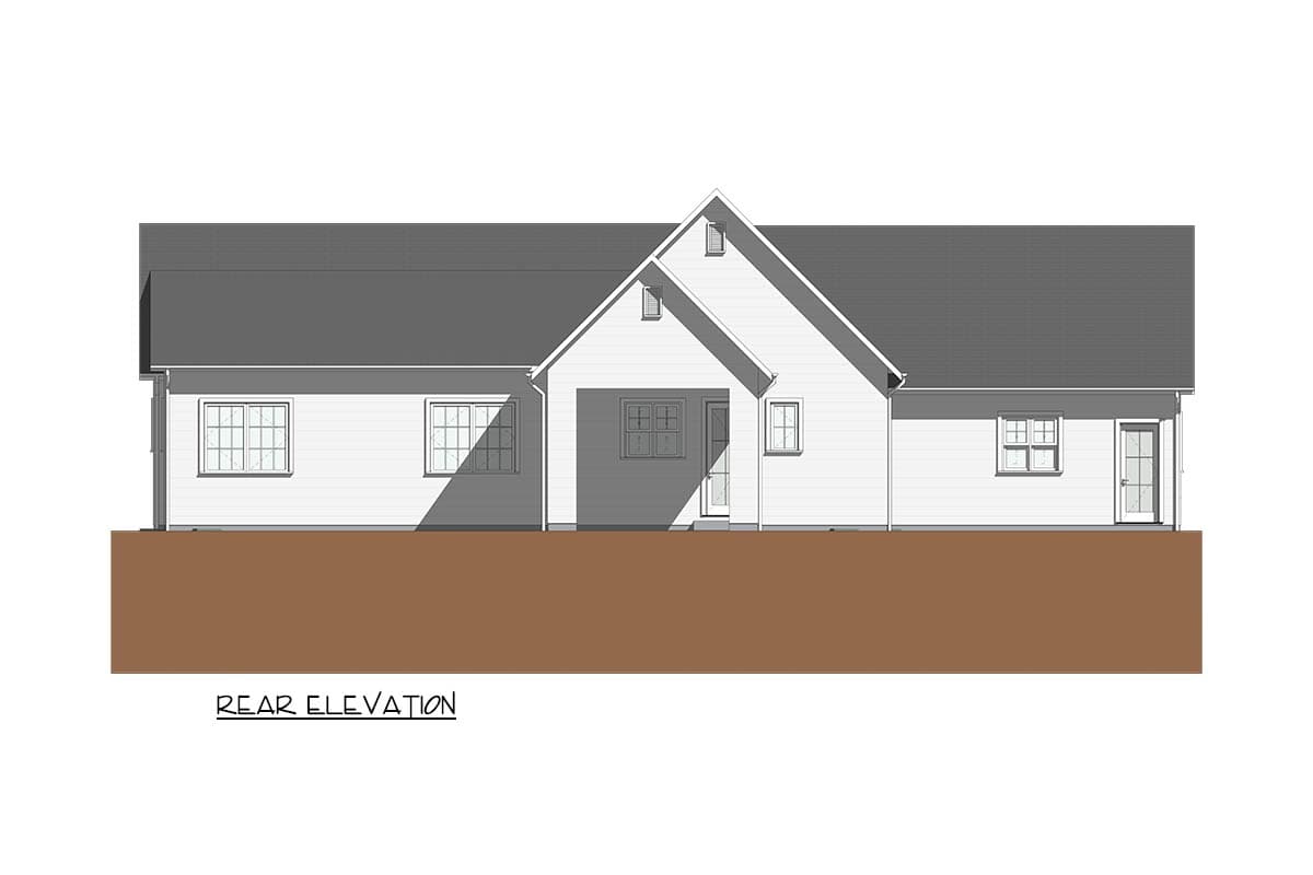 Plan 871041NST: Three Bedroom New American House Plan with Attached Garage - Image #11 - Country, Craftsman, Farmhouse, New American, Traditional