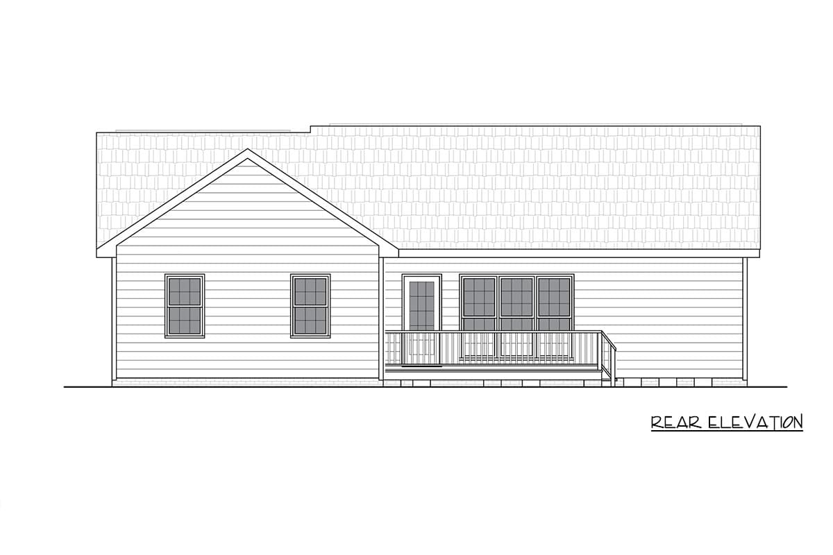 Plan 25963GE: Traditional Ranch House Plan with Three Bedrooms and Front Porch - Image #5 - Ranch, Traditional