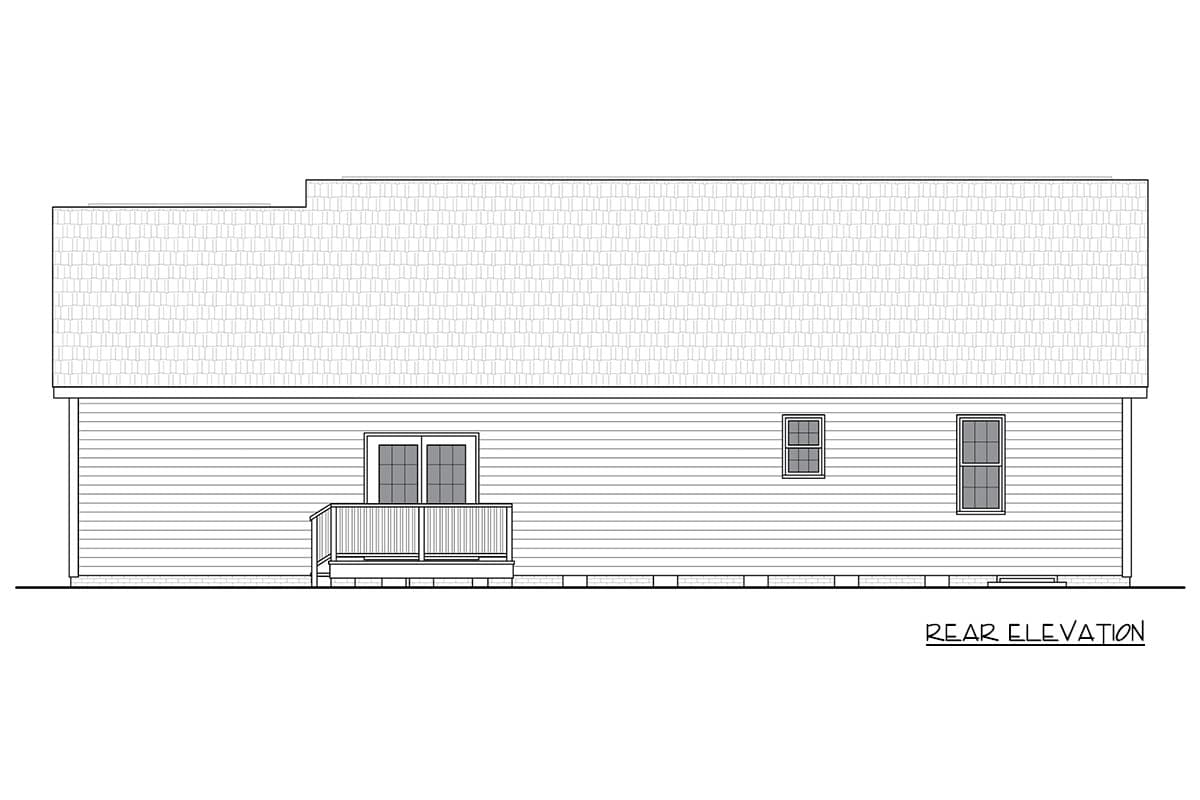 Plan 25964GE: Traditional Ranch House Plan with Three Bedrooms and One Car Garage - Image #5 - Ranch, Traditional