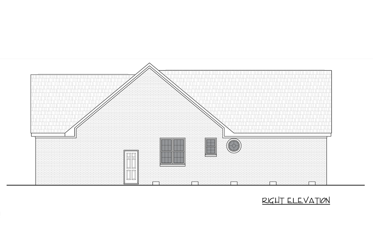 Plan 25965GE: Three Bedroom Ranch House Plan with Classic Brick Exterior - Image #6 - Ranch, Traditional