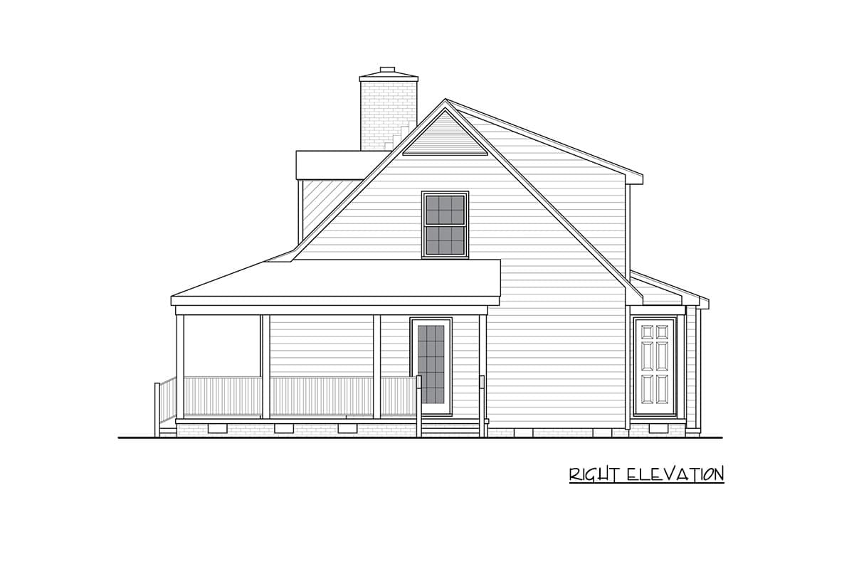 Plan 25966GE: Southern Traditional House Plan with Three Bedrooms and Expansive Wraparound Porch - Image #5 - Farmhouse, Southern, Traditional