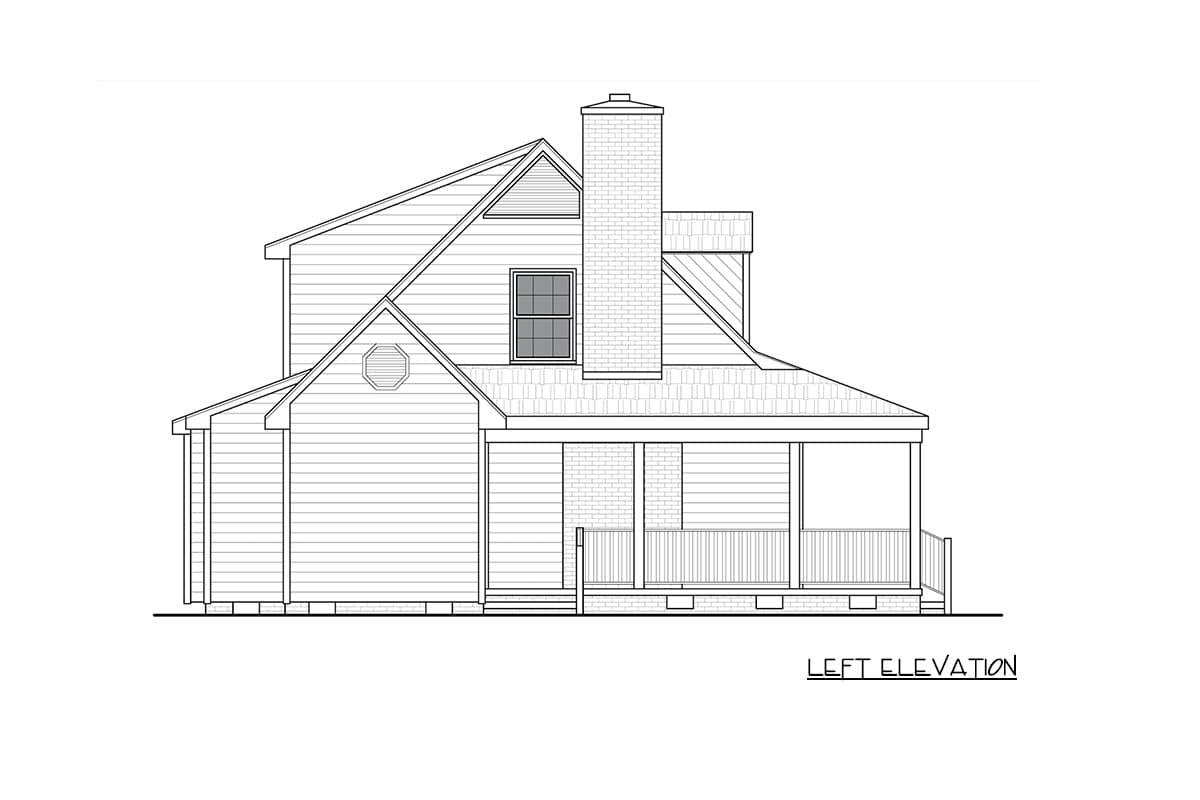 Plan 25966GE: Southern Traditional House Plan with Three Bedrooms and Expansive Wraparound Porch - Image #4 - Farmhouse, Southern, Traditional