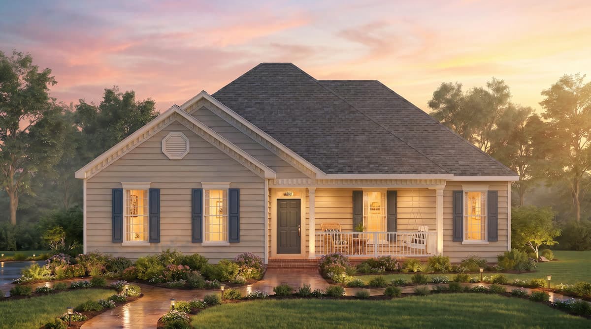 Plan 25968GE: Craftsman Ranch House Plan with Three Bedrooms and Front Porch - Image #2 - Craftsman, Ranch, Traditional