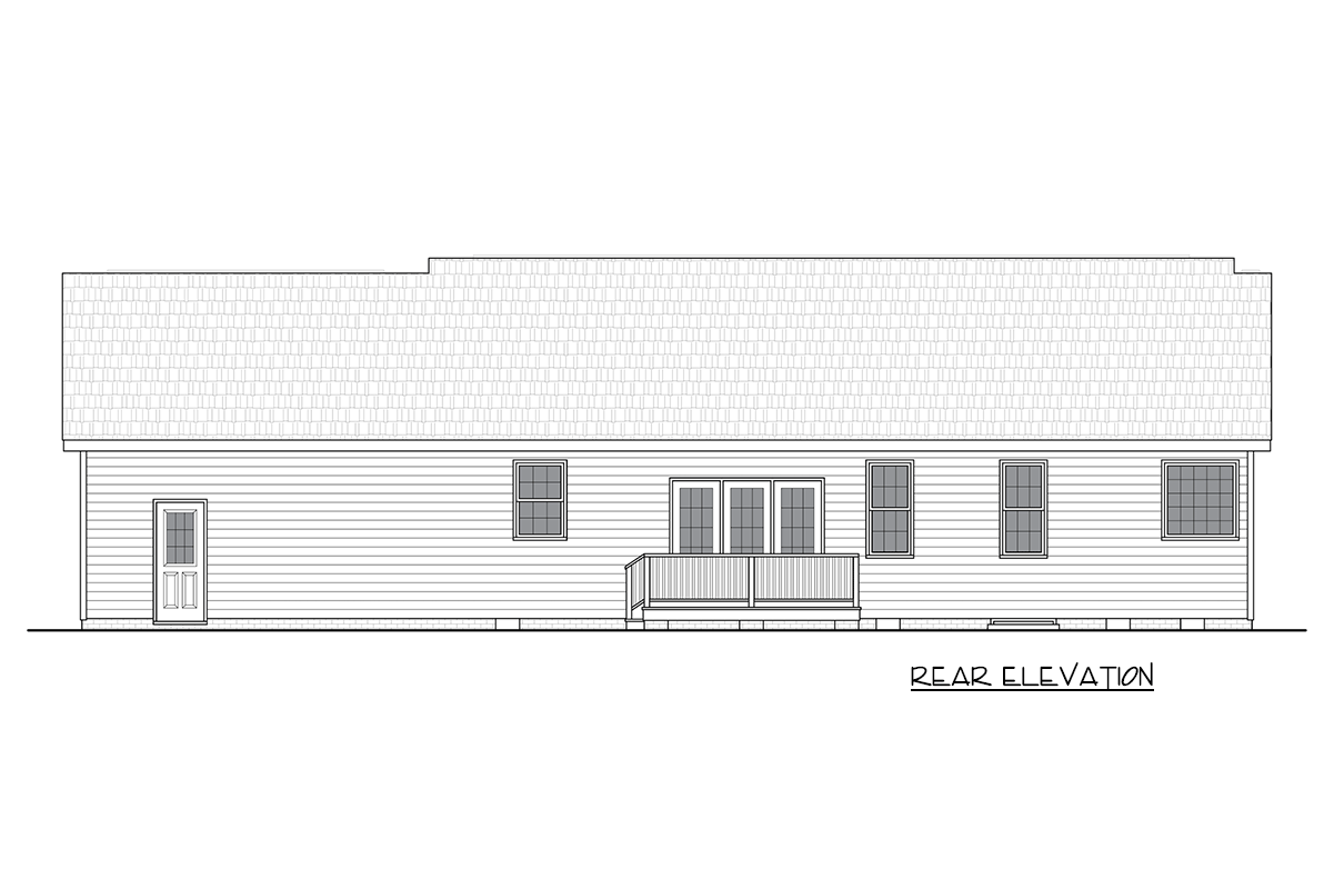 Plan 25969GE: Charming Three Bedroom Traditional Ranch House Plan with Attached Garage - Image #5 - Ranch, Traditional