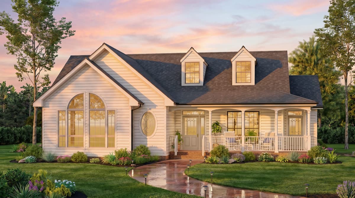 Plan 25970GE: Charming Farmhouse House Plan with Three Bedrooms and Wraparound Front Porch - Image #3 - Farmhouse, Southern, Traditional