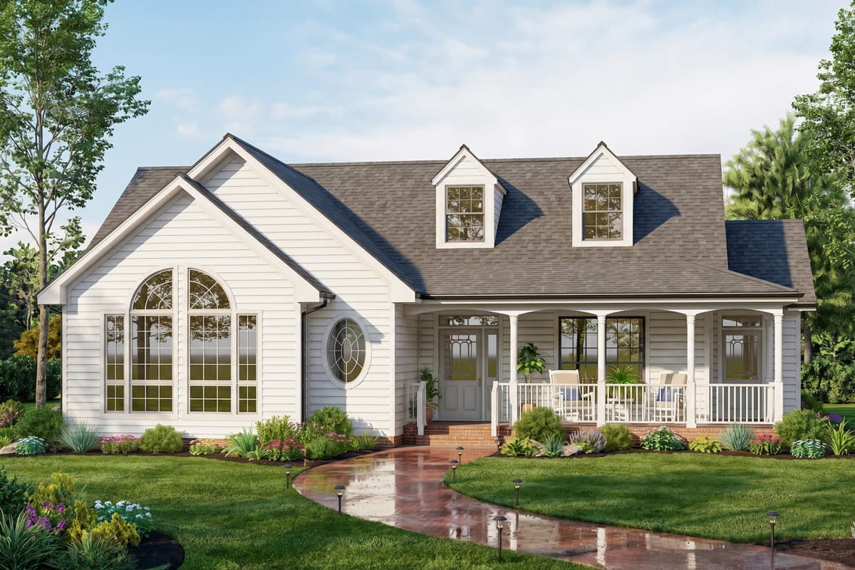 Plan image - 25970GE:Charming Farmhouse House Plan with Three Bedrooms and Wraparound Front Porch