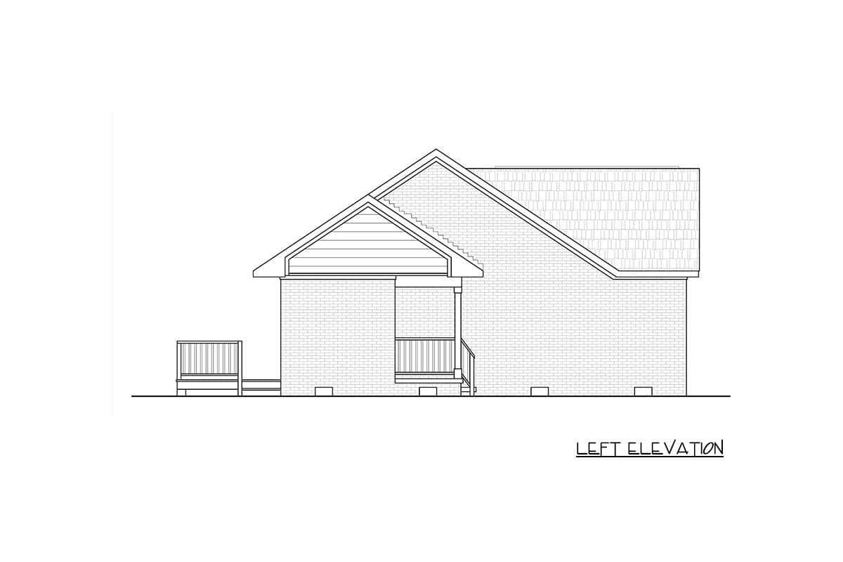 Plan 25974GE: Traditional Three Bedroom Ranch House Plan with Inviting Front Porch - Image #4 - Ranch, Traditional
