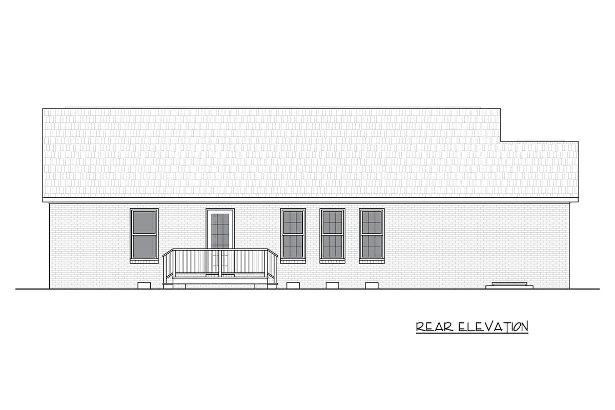 Plan 25974GE: Traditional Three Bedroom Ranch House Plan with Inviting Front Porch - Image #5 - Ranch, Traditional