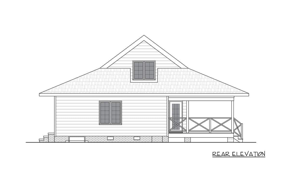 Plan 25975GE: Five Bedroom Southern Cabin House Plan with Expansive Wraparound Porch - Image #5 - Beach, Cabin, Southern, Vacation
