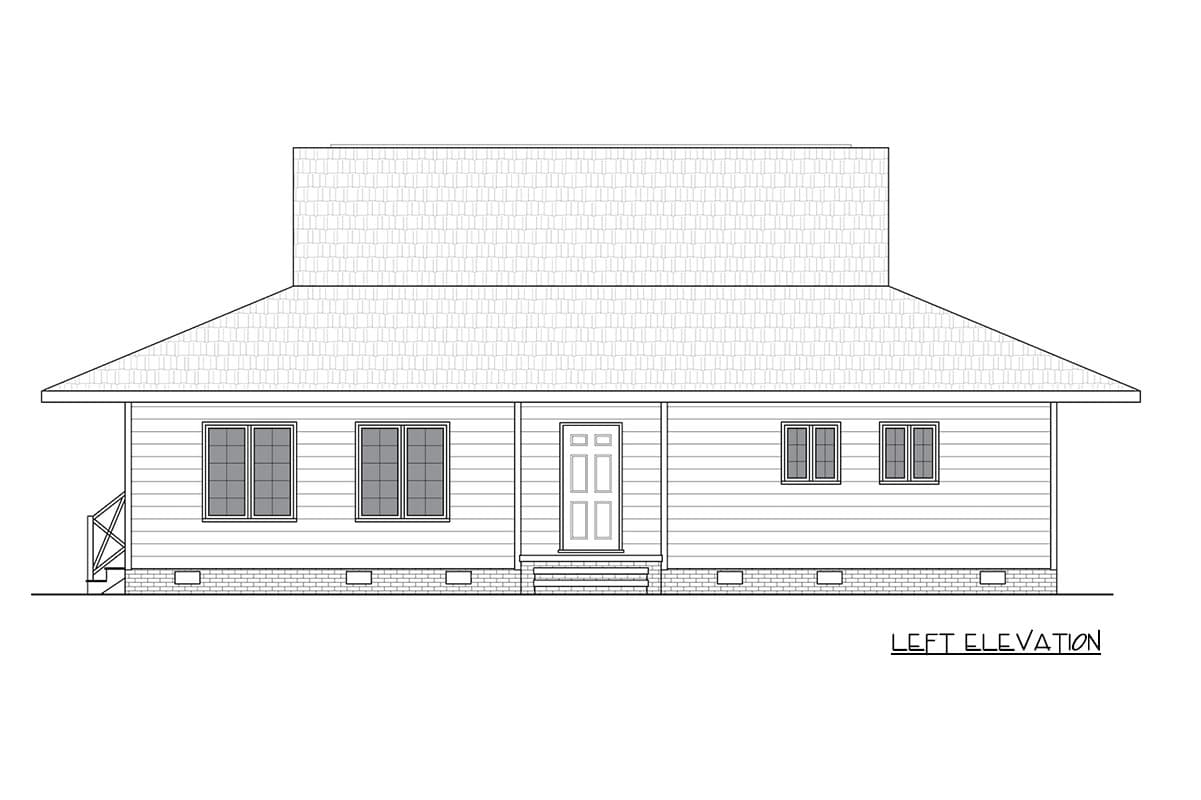 Plan 25975GE: Five Bedroom Southern Cabin House Plan with Expansive Wraparound Porch - Image #4 - Beach, Cabin, Southern, Vacation