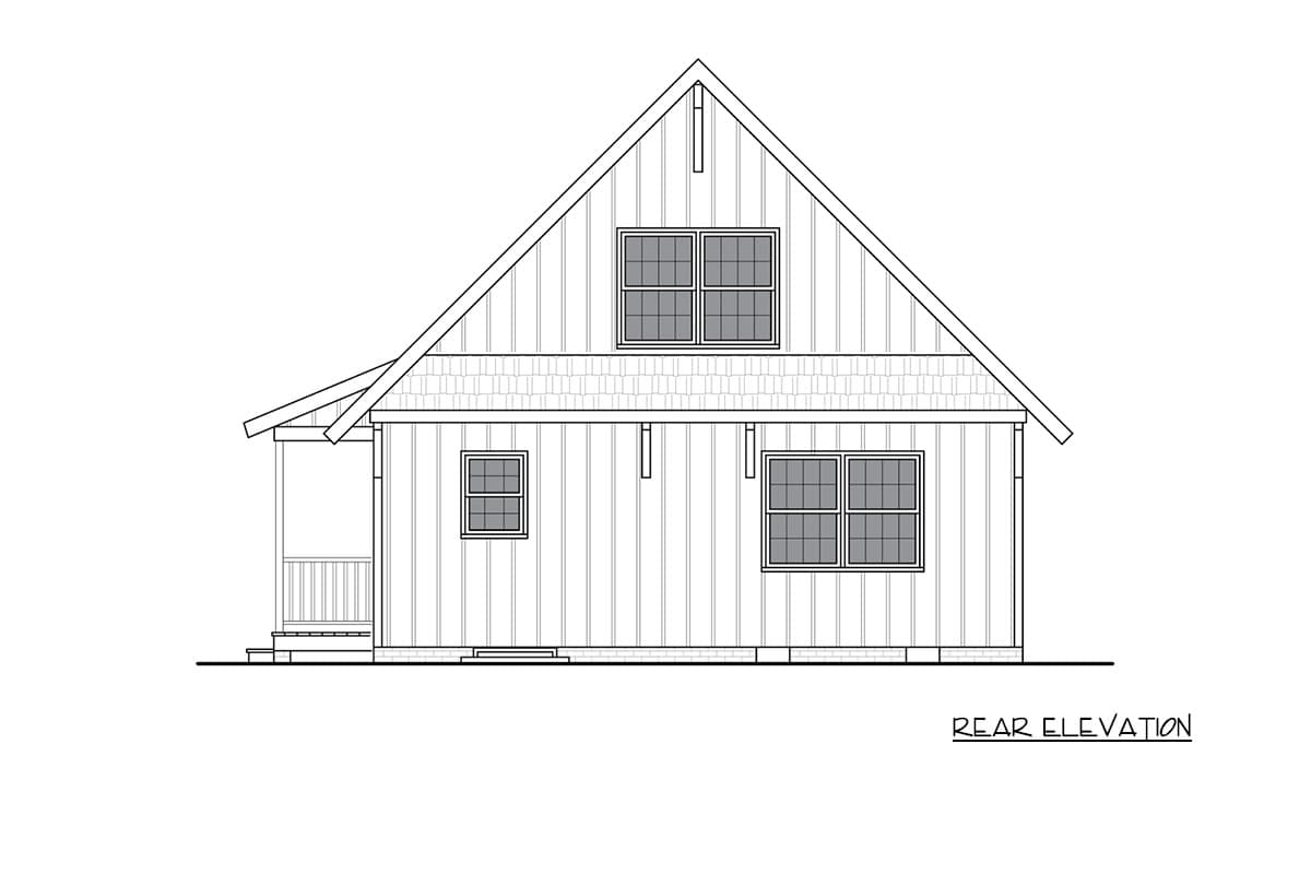 Plan 25976GE: Cottage Cabin House Plan with Three Bedrooms - Image #5 - Cabin, Cottage, Mountain, Vacation