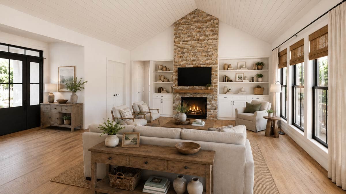 Plan 69925AM: Modern Farmhouse House Plan with Split Bedrooms and Vaulted Office - Image #7 - Country, Farmhouse, Modern Farmhouse, New American, Ranch
