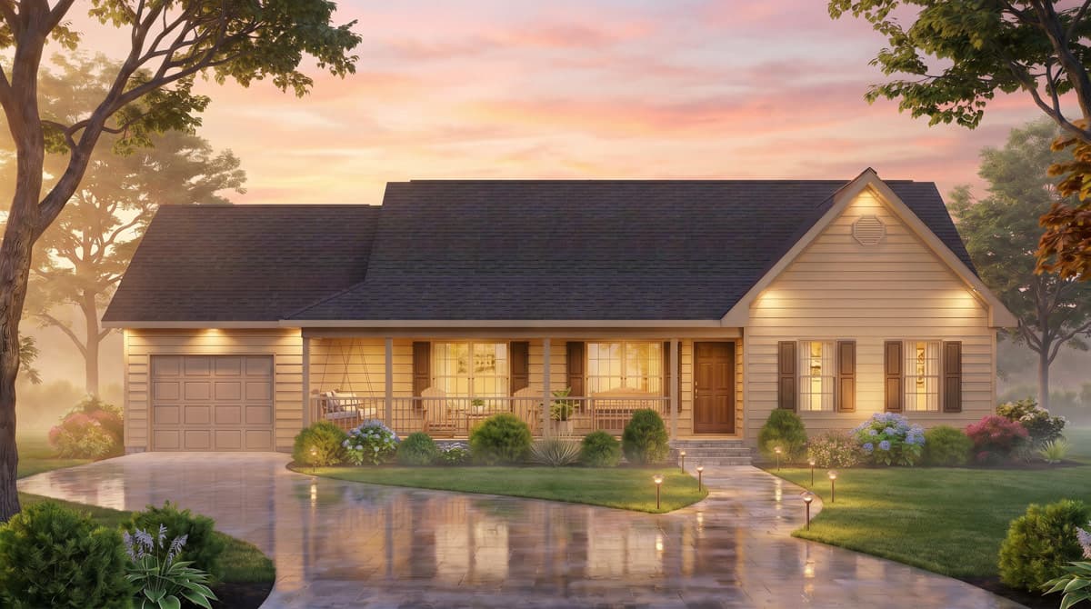 Plan 25977GE: Traditional Ranch House Plan with Three Bedrooms and Attached Garage - Image #3 - Ranch, Traditional