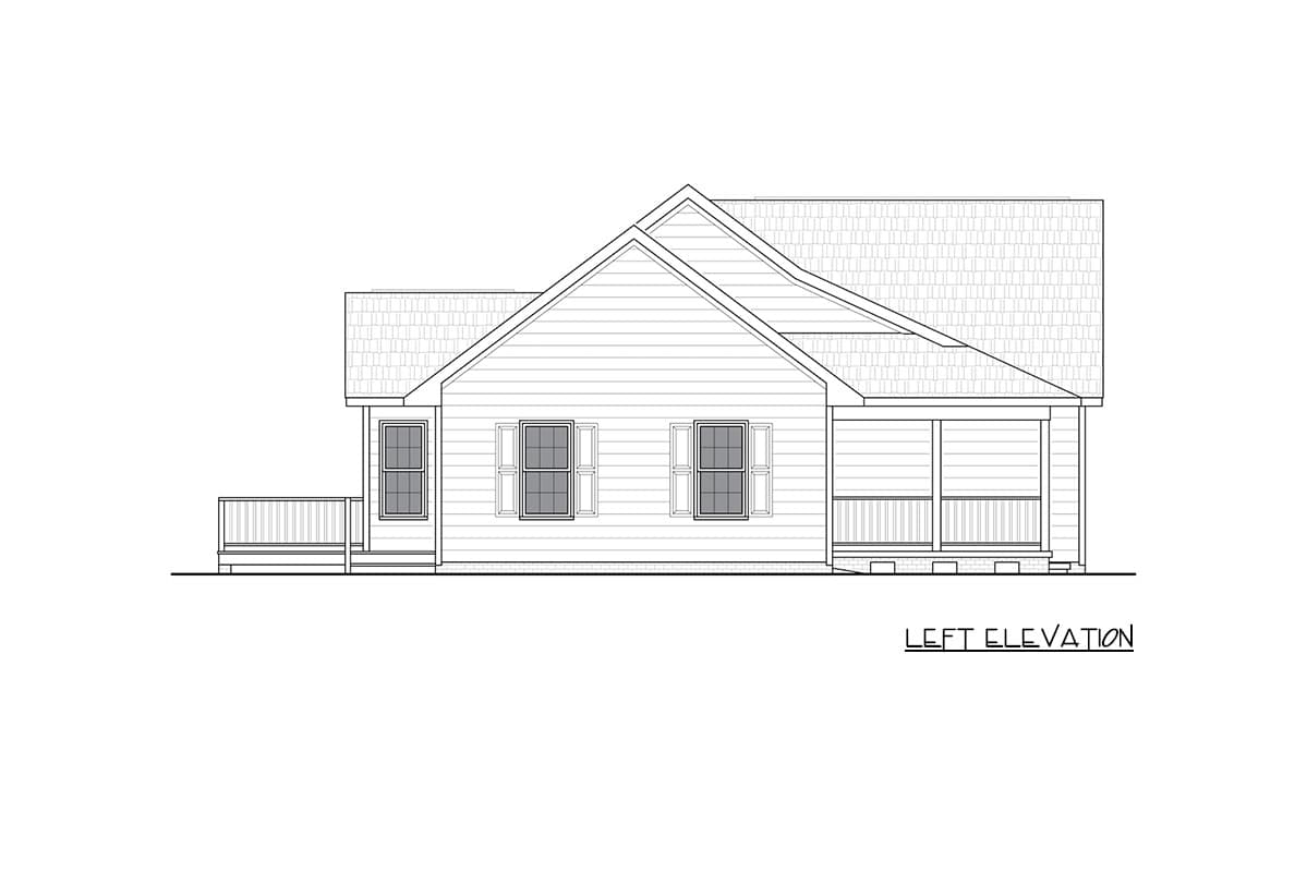 Plan 25977GE: Traditional Ranch House Plan with Three Bedrooms and Attached Garage - Image #5 - Ranch, Traditional