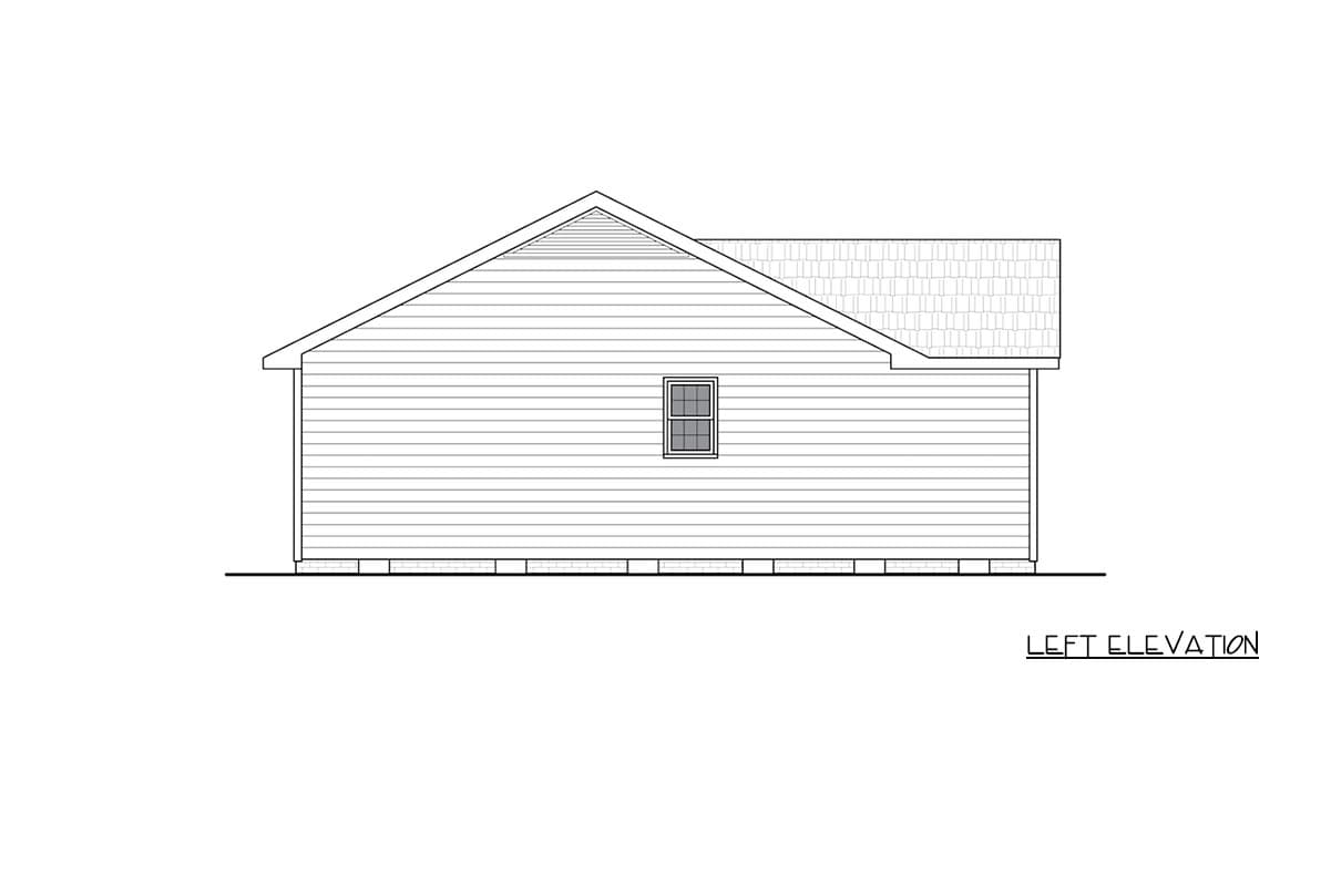Plan 25979GE: Three Bedroom Ranch House Plan with Attached One Car Garage - Image #4 - Ranch, Traditional