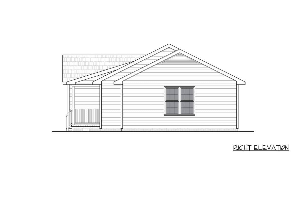 Plan 25979GE: Three Bedroom Ranch House Plan with Attached One Car Garage - Image #6 - Ranch, Traditional